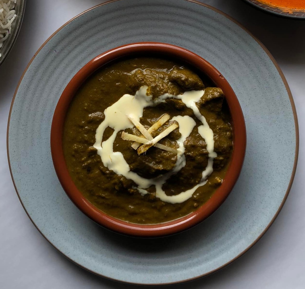 Lamb saagwala closeup